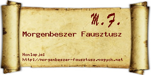 Morgenbeszer Fausztusz névjegykártya